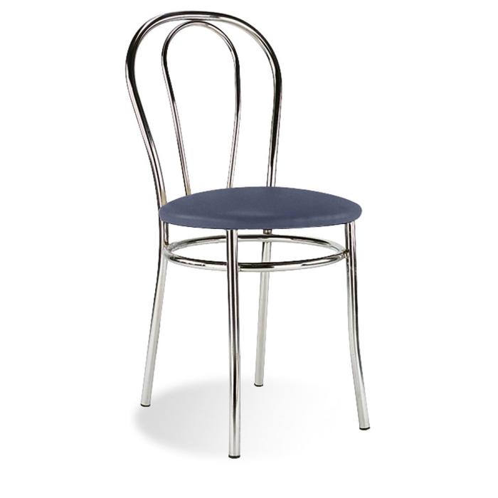 Kovová židle s čalouněným sedákem - SE