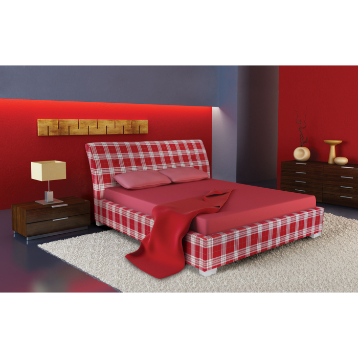 Designová postel klasická s prohlým čelem - MT