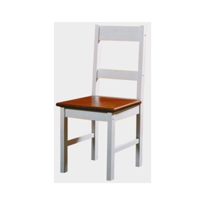 Dřevěná židle bílo-hnědá2-GA